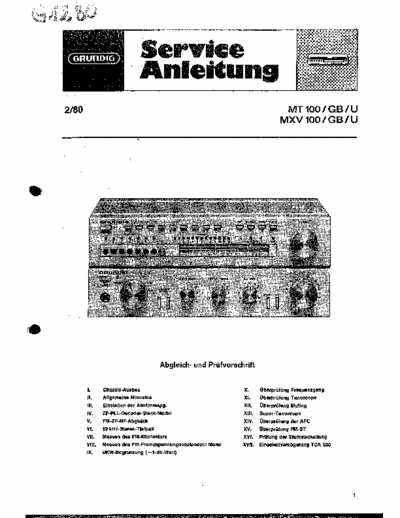 Grundig MT & MTV100 tuner + amplifier