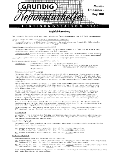 Grundig Musik-Transistor_Boy 100 service manual