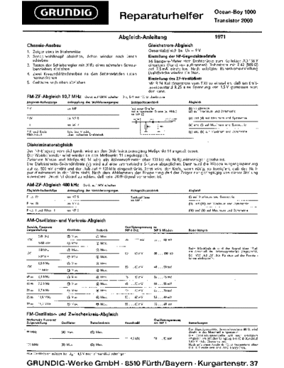 Grundig Ocean-Boy 1000 service manual