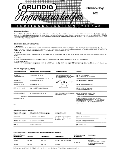 Grundig Ocean Boy 202 service manual