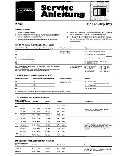 Grundig Ocean-Boy 820 service manual