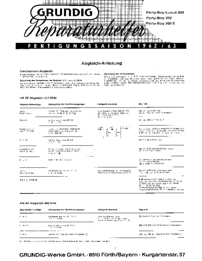 Grundig Party-Boy 202 service manual