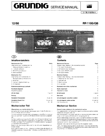 Grundig RR 1100/GB service manual