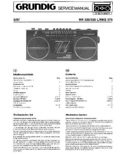 Grundig RR 335 service manual