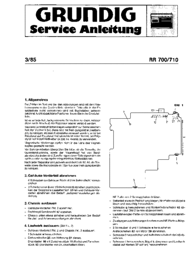 Grundig RR 700/710 service manual