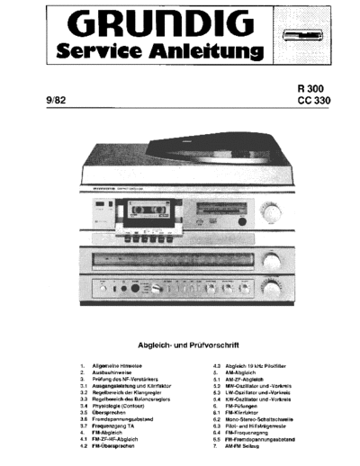 Grundig R 300 service manual