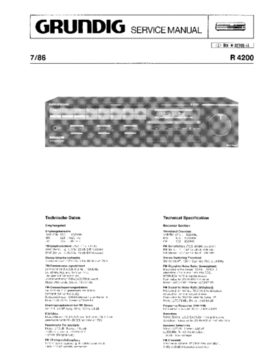 Grundig R 4200 service manual