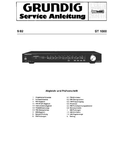 Grundig ST 1000 service manual