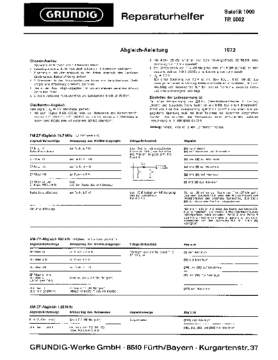 Grundig Satellit 1000 service manual