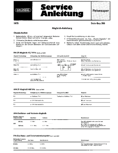 Grundig Solo-Boy 300 service manual
