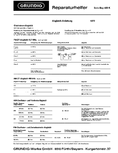 Grundig Solo-Boy 500 K service manual