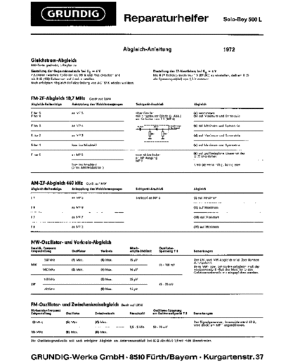 Grundig Solo-Boy 500 L service manual