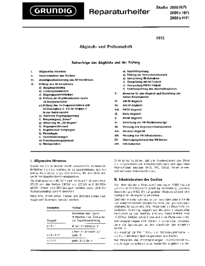 Grundig Studio 2000 HiFi service manual