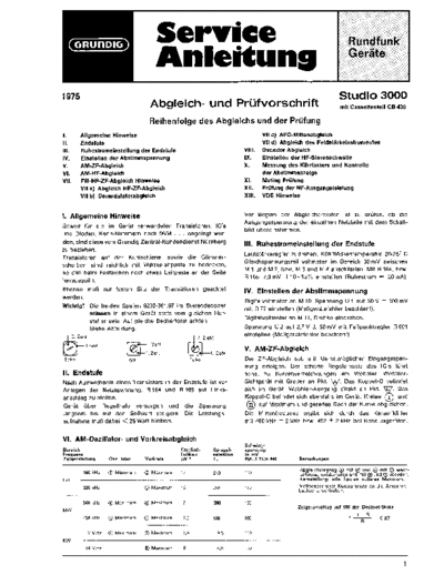 Grundig Studio 3000 service manual