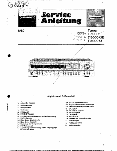 Grundig T5000 tuner