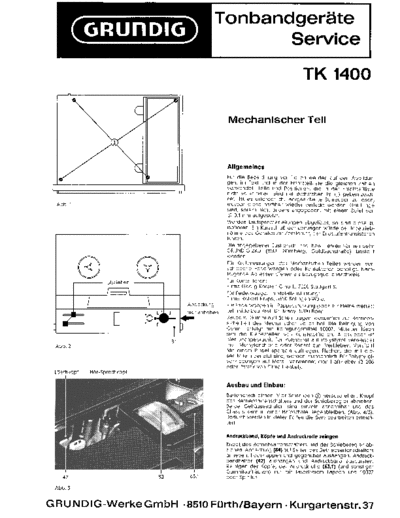 Grundig TK 1400 service manual