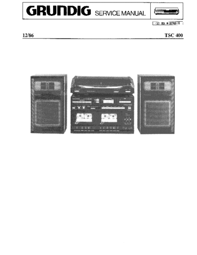 Grundig TSC 400 service manual