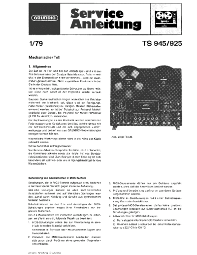 Grundig TS 925 945 service manual