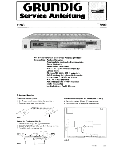 Grundig T 7200 service manual
