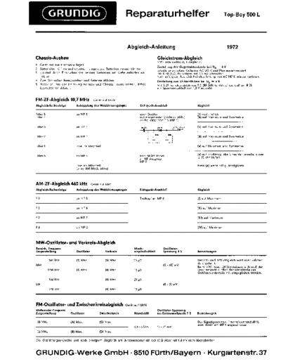 Grundig Top-Boy 500 L service manual