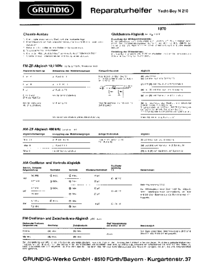 Grundig Yacht-Boy N210 service manual