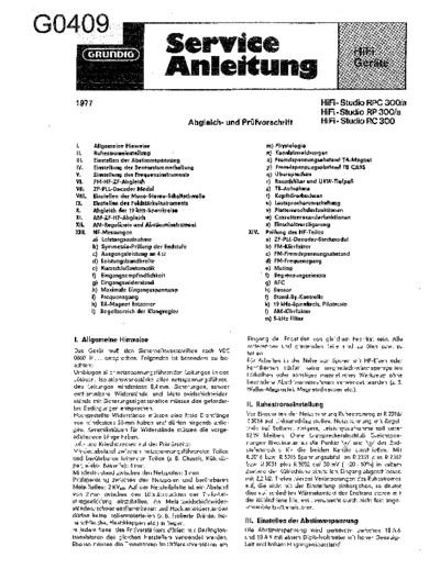 Grundig RPC 300 service manual