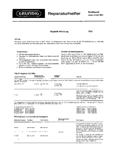 Grundig sono-clock 30b service manual