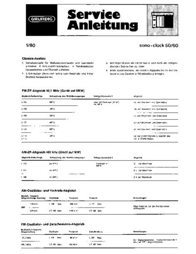 Grundig sono-clock 50 60 service manual