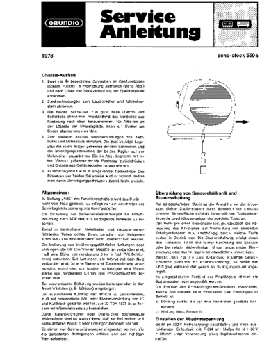 Grundig sono-clock 550a service manual