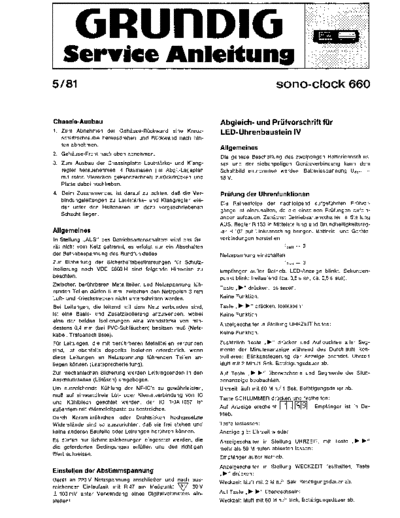 Grundig sono-clock 660 service manual