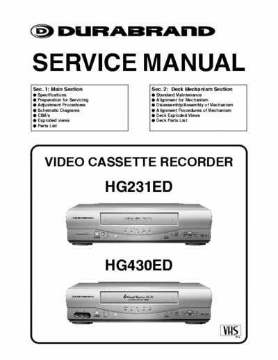 funai HG231ED_HG430ED funai HG231ED_HG430ED service manual