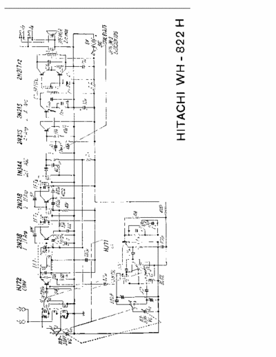 HITACHI WH-822H DIAGRAM, SCHEMATIC