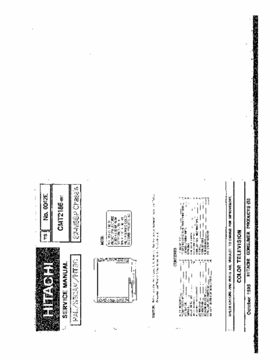 HITACHI CMT1486, CMT2186 Service Manual