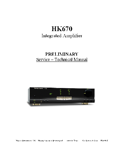 harman kardon HK670 Integrated amplifier