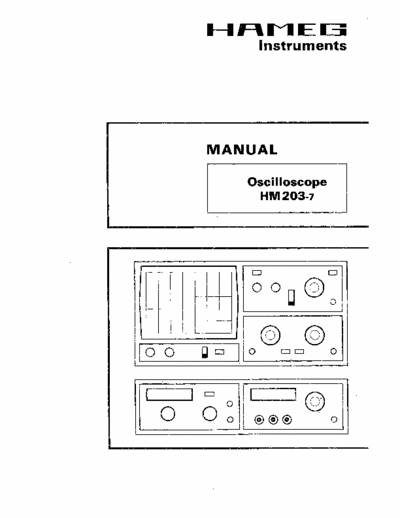 Hameg HM203-7 Oscilloscope manual