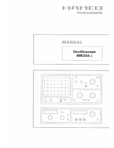 Hameg HM204-2 Maintenance Manual