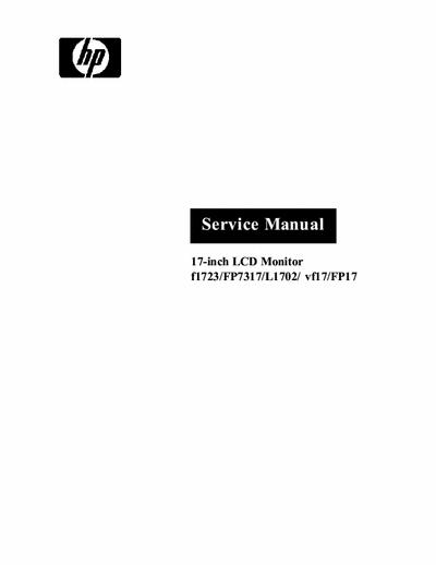 HP vf17  fp17 Service manuals