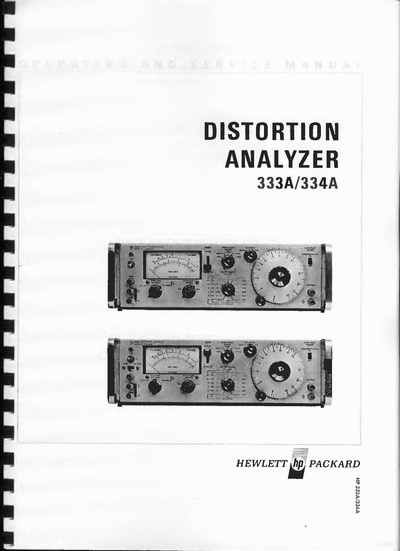 Hewlett Packard HP333A HP334A HP333A / HP334A user/service manual
See http://djvu.org/ for viewer software!