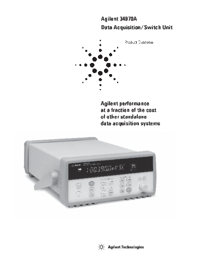 HP HP34970A Scanning 6.5 digit multi meter DMM user manual with small signal and RF switching matrix.