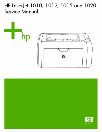 Hewlett-Packard LaserJet 1010 1012 1015 1020 HP LaserJet 1010, 1012, 1015 and 1020 Service Manual