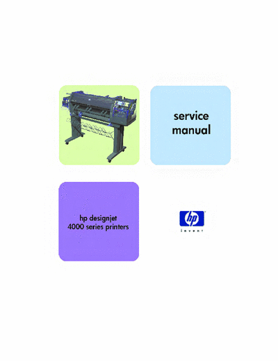 HP Designjet 4000 HP designjet 4000 service manul