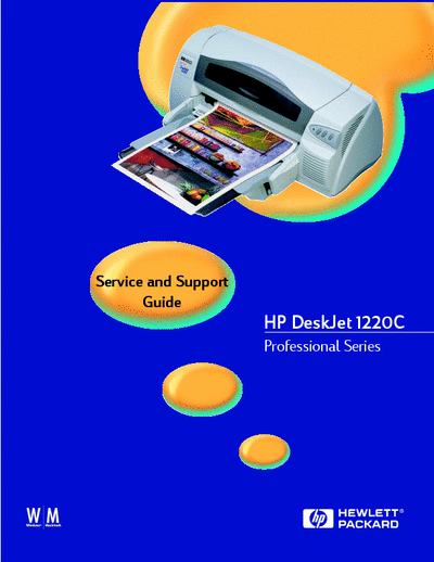 HP DeskJet 1220C HP DeskJet 1220C Ink Jet Printer
Professional Series
Service and support guide