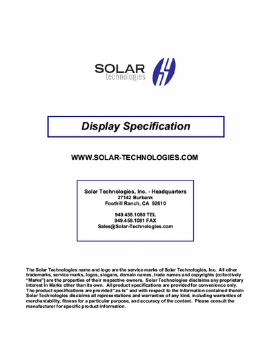 HYUNDAI HT15x11-100 Datasheets for the LCD TFT Monitor in some IBM Netvista Systems.