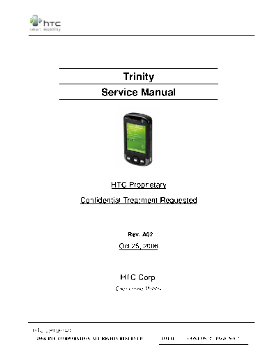 HTC P3600 Trinity HTC Trinity Service Manual