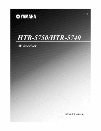 Yamaha HTR5750_5740E Yamaha HTR5750_5740E operator manual