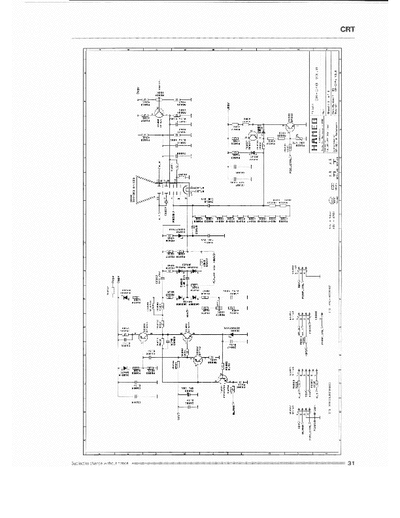 Hameg HM-504 CRT driver and PSU schematic