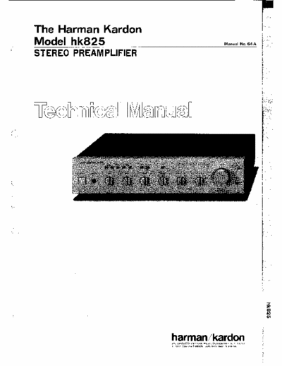 Harman/Kardon 825 preamp