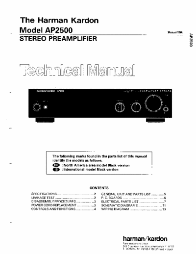 Harman/Kardon AP2500 preamp