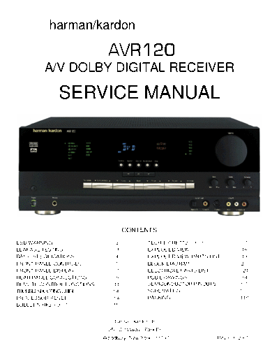 Harman/Kardon AVR120 receiver