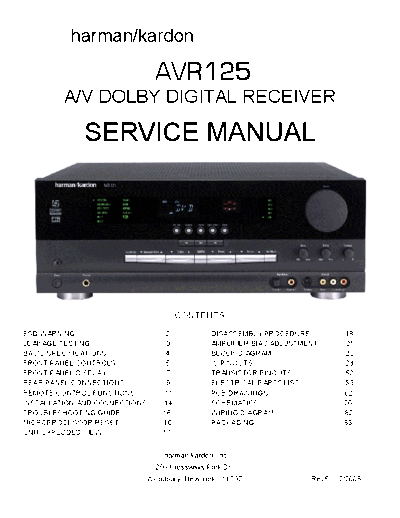 Harman/Kardon AVR125 receiver